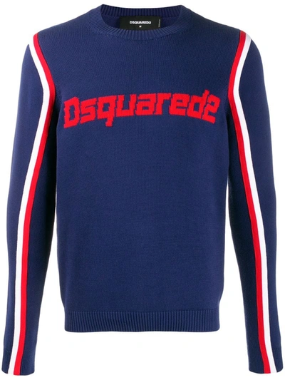 Dsquared2 Logo Detail Jumper In Blue