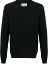 Maison Margiela Raw Hem Jumper In Black