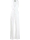 Dsquared2 Sleeveless Tailored Jumpsuit In White