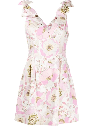 Zimmermann Super Eight Bow Detail Dress In White | ModeSens