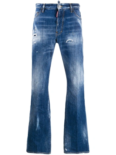 Dsquared2 Distressed Effect Jeans In Blue