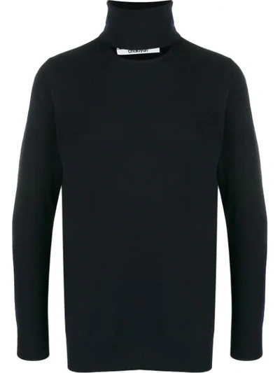 Chalayan Cut Out Roll Neck Jumper In Blue