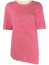 Marni Oversize Striped Cotton Jersey T-shirt In Red