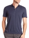 John Varvatos Men's Silk & Cotton Polo In Midnight