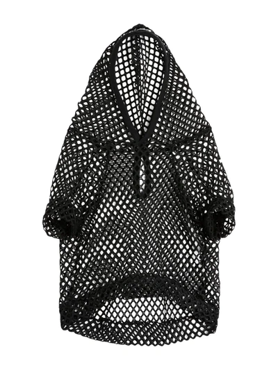 Petements Pet Mesh Hoodie In Black