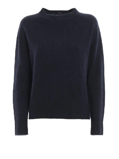 Aspesi Melange Wool Sweater In Black