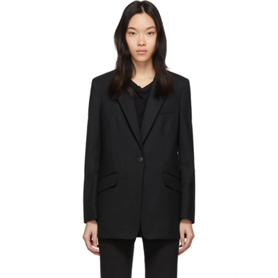 Rag & Bone Ames Wool Blend Twill Blazer In Black