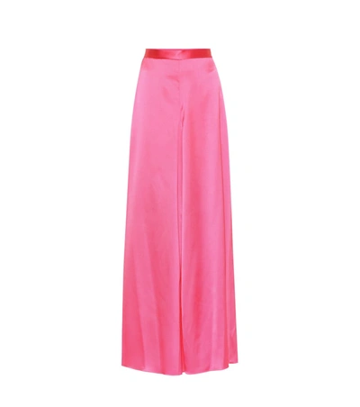 Balenciaga Wide-leg Satin Pants In Pink