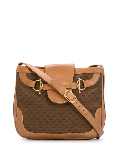 Pre-owned Gucci 1980s Logo Shoulder Bag In Brown