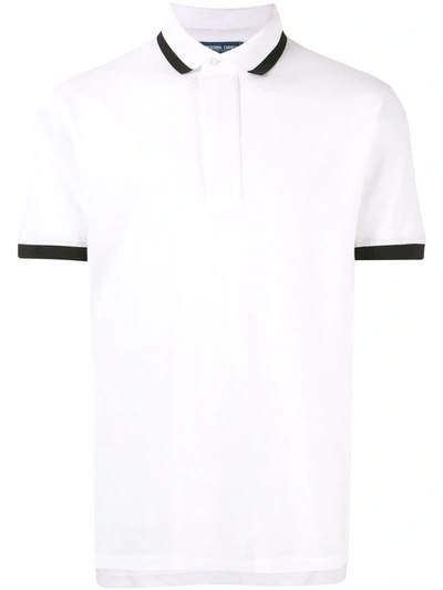 Frescobol Carioca Ribbed Bi-coloured Polo Shirt In White