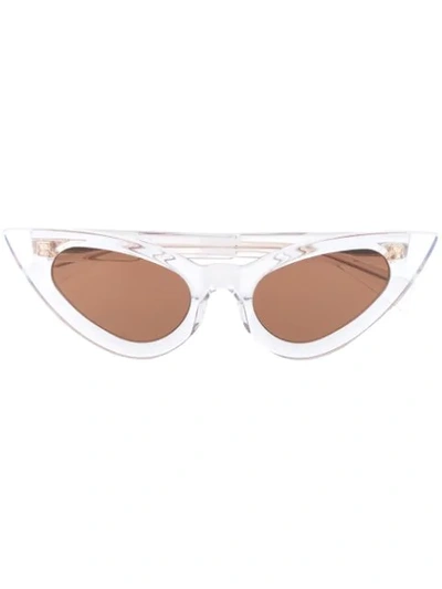 Kuboraum Cats Eye Sunglasses In White