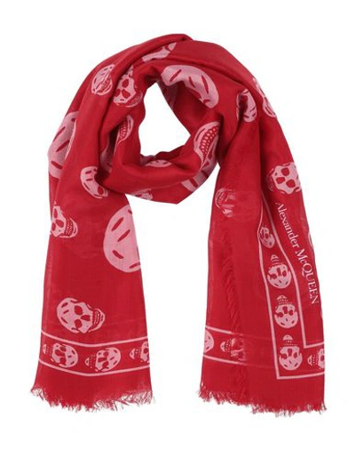 Alexander Mcqueen Scarves In Red