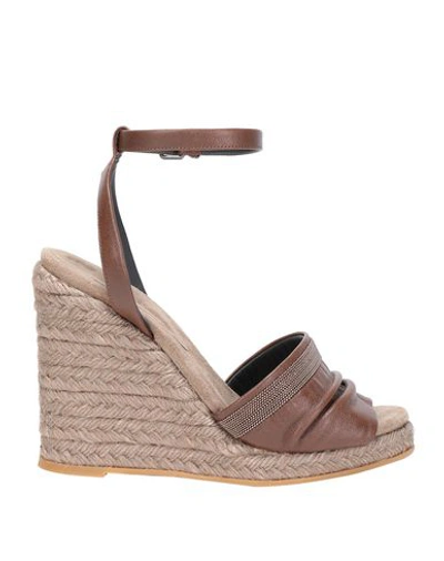 Brunello Cucinelli Sandals In Brown