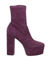 Le Silla Ankle Boots In Purple