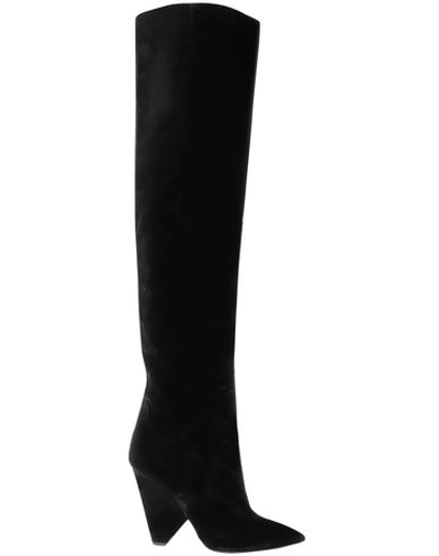 Saint Laurent Knee Boots In Black