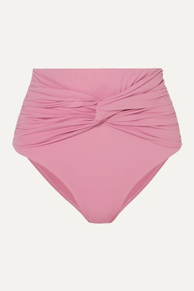 Bondi Born Net Sustain Penelope Knotted Bikini Briefs In Pink