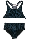 Andorine Kids' Racerback Bikini Set In Black