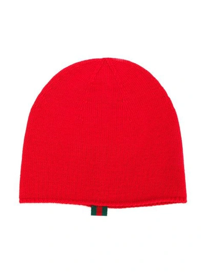 Gucci Kids' Knit Beanie In Red