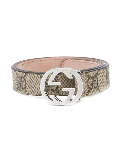 Gucci Kids' Belt With Logo In Brown