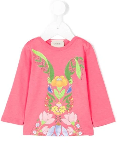 Gucci Babies' Printed T-shirt In Pink