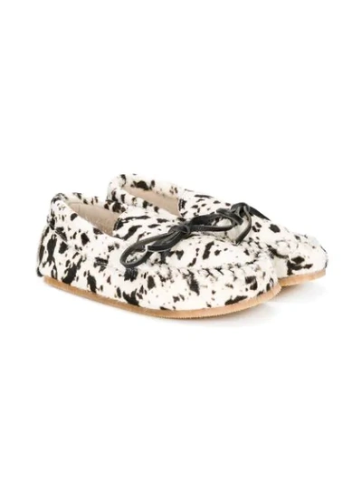 Pèpè Kids' Bow Detail Loafers In White