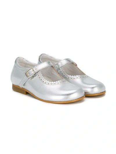 Andanines Shoes Kids' Scalloped Detail Ballerinas In Grey