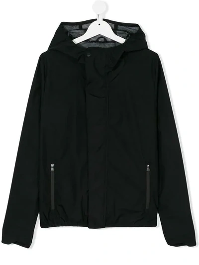 Herno Kids' Hooded Jacket In Black