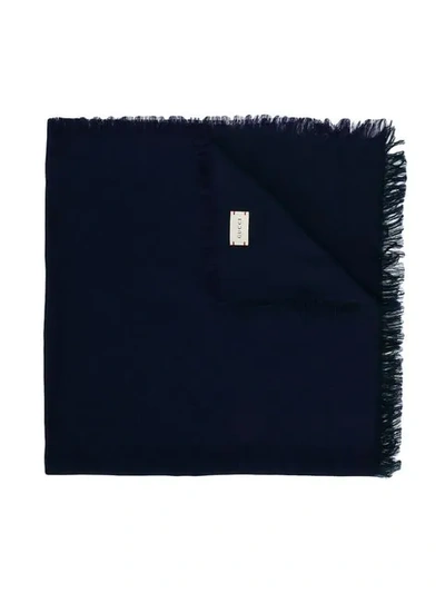 Gucci Kids' Fringed Scarf In Blue