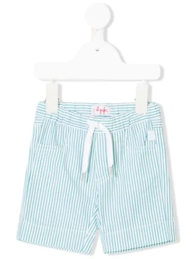 Il Gufo Babies' Striped Shorts In Green