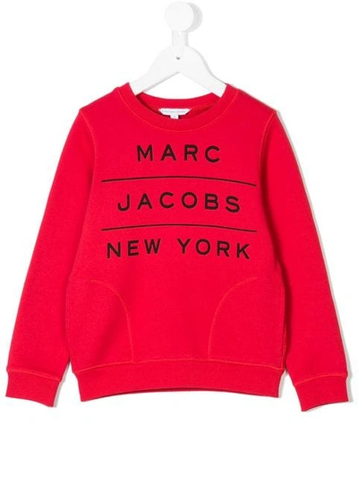 Little Marc Jacobs Kids' Logo Print Sweatshirt In Red