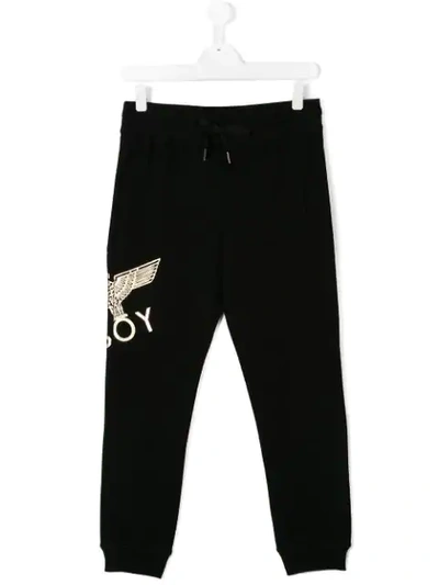 Boy London Kids' Printed Logo Sweatpants In Black