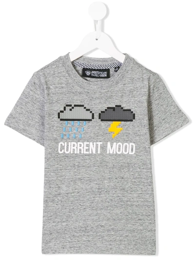 Mostly Heard Rarely Seen 8-bit Kids' Current Mood T-shirt In Grey