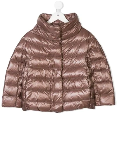 Herno Kids' Padded Jacket In Brown