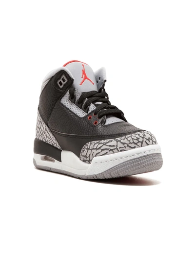 Jordan Kids' Air  3 Retro Sneakers In Black/fire