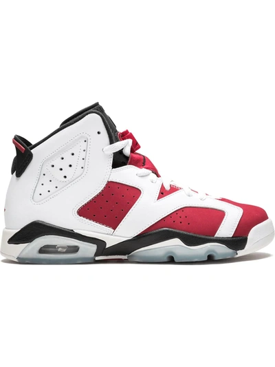 Jordan Air  6 Retro Big Kids' Shoe In White/carmine/black