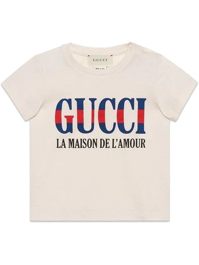Gucci Baby T-shirt With  Print In White