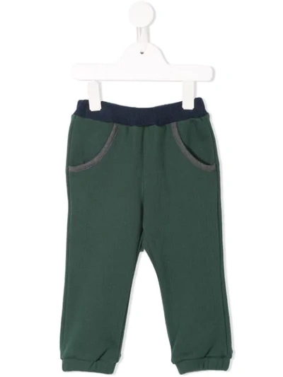 Familiar Kids' Chevron Knit Trousers In Green