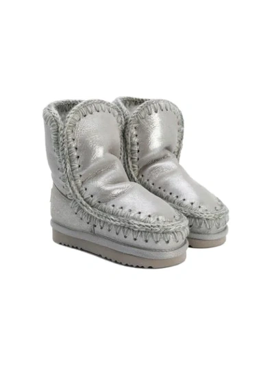 Mou Kids' Eski Snow Ankle Boots In Grey