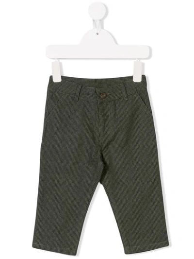 Knot Babies' Island Check Trousers In Green