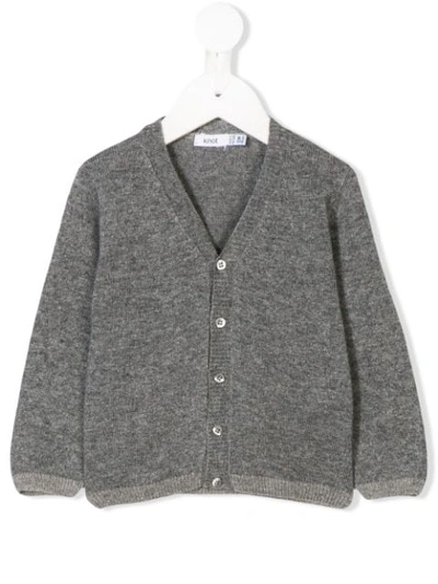 Knot Babies' Knitted Cardigan In Grey