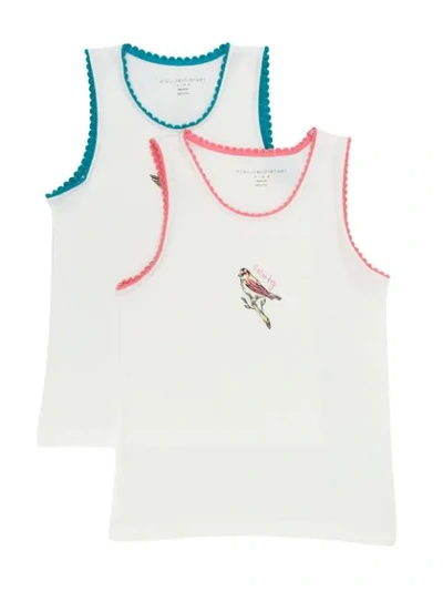 Stella Mccartney Kids' Weekend Bird Print Vest Set In White