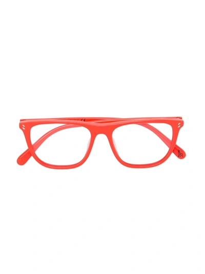 Stella Mccartney Kids' Square Glasses In Yellow