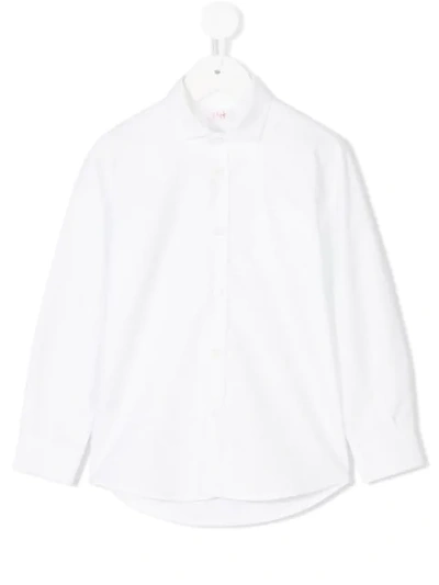 Il Gufo Kids' Hemd Mit New-kent-kragen In White