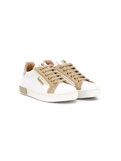Cesare Paciotti Teen Low Top Trainers In White