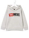 Diesel Kids' Logo Print Sweatshirt In Grey