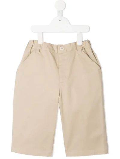 Familiar Kids' Classic Chino Shorts In Brown
