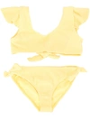 Duskii Girl Kids' Amelie Ruffle Bikini Set In Yellow
