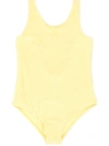 Duskii Girl Kids' Amelie Textured Swimsuit In Yellow