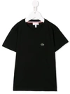 Lacoste Teen Embroidered Logo T-shirt In 031 Black