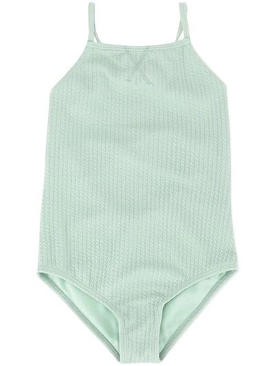 Duskii Girl Kids' Aya Crossover Swimsuit In Green